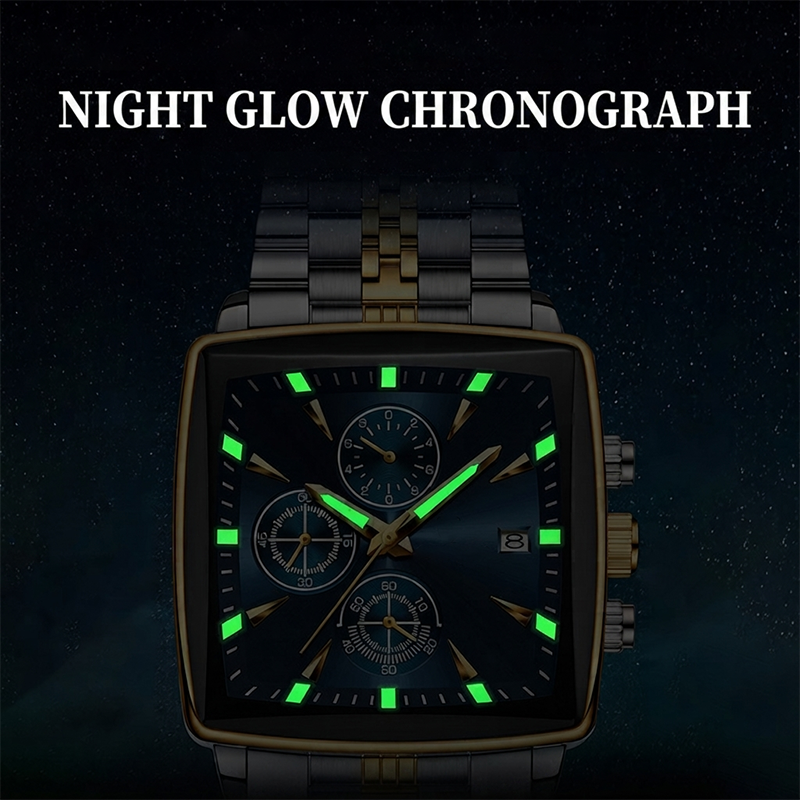Men's Classic Square Dial Quartz Watch
