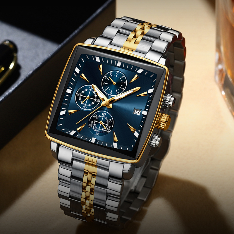 Men's Classic Square Dial Quartz Watch