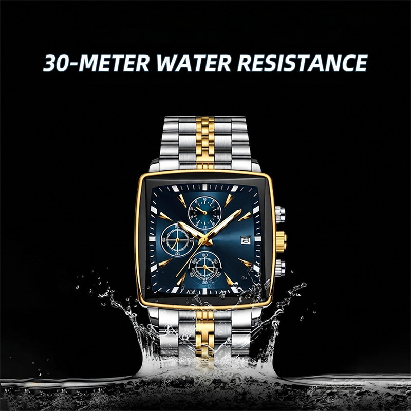 Men's Classic Square Dial Quartz Watch