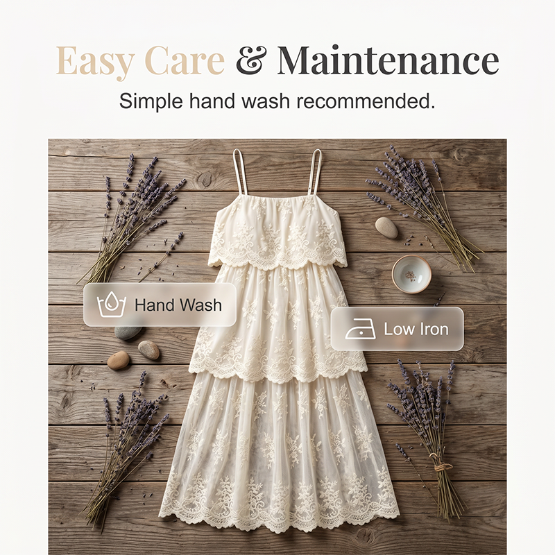 Women's Elegant White Lace Spaghetti Strap Maxi Dress 🤍 Delicate Straps, Timeless Lace – A Dreamy Silhouette for Special Moments ✨