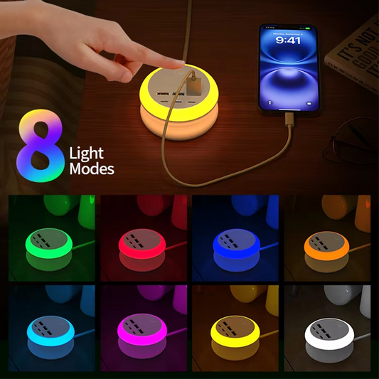 🔥Summer Hot Sales - Save 50% OFF🔋 Portable Power Strip with USB-C Charging & LED Lights ✨ – 6 USB Ports for Home 🏠, Office 💻 & Travel ✈️