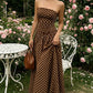🌸 Women's Fashion Polka Dot Strapless Dress | Sweetheart Neckline, Flirty Print & Perfect for Summer Days & Parties