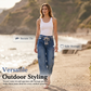 👖 Women’s Wide-Leg Cargo Pants – Spacious Side Pockets, Relaxed Silhouette & Adjustable Waist ✨