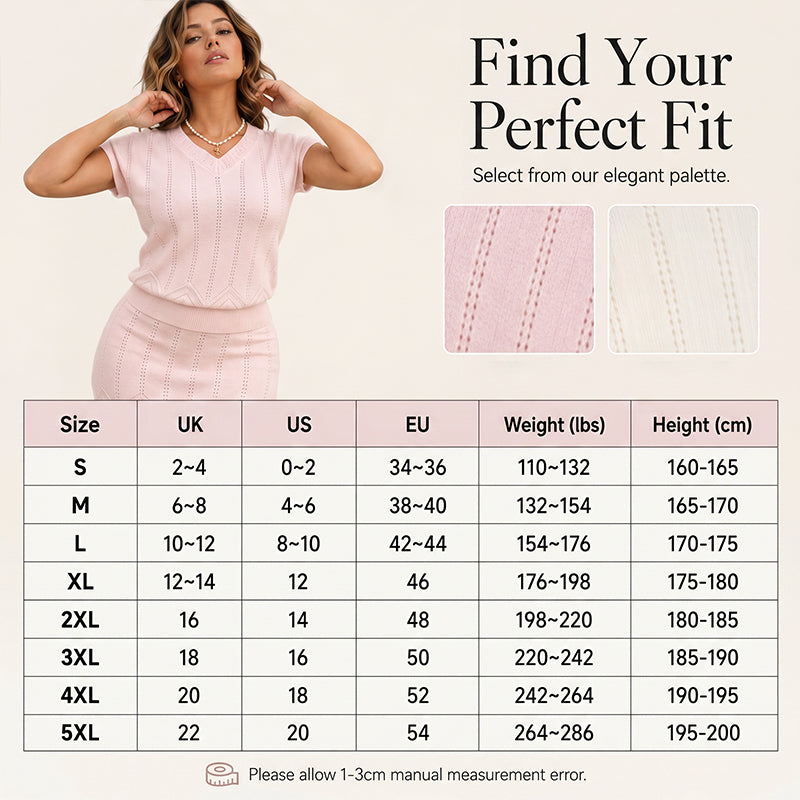 Women's Summer Pointelle Knit 2-Piece Set