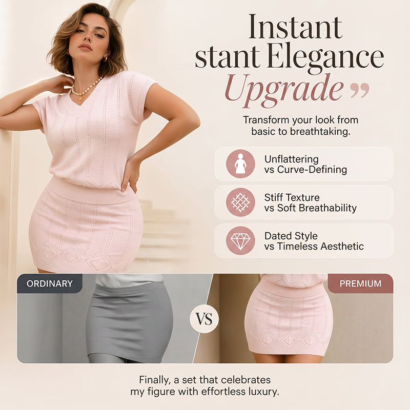 Women's Summer Pointelle Knit 2-Piece Set