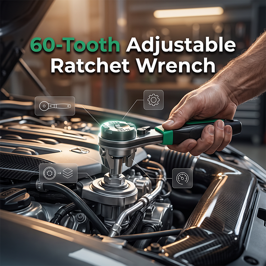 60-Tooth Adjustable Ratchet Wrench