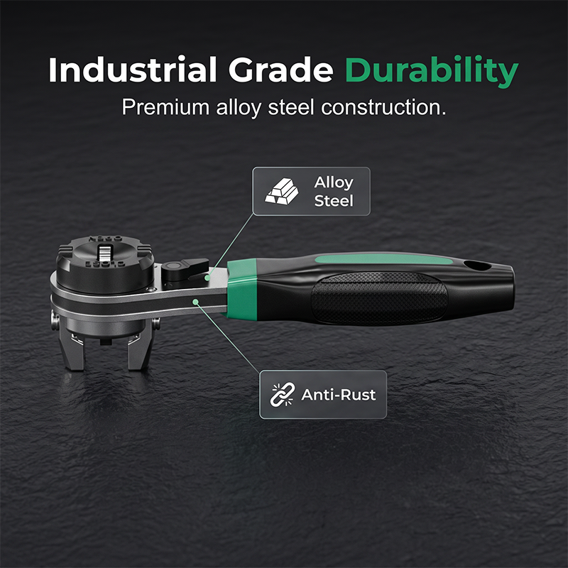 60-Tooth Adjustable Ratchet Wrench