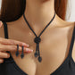 💎Women's Zircon Flower Necklace Earrings Set