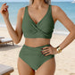 🌸 50% OFF NOW! 🌸 FLATTERING HIGH-WAIST RUCHED BIKINI SET