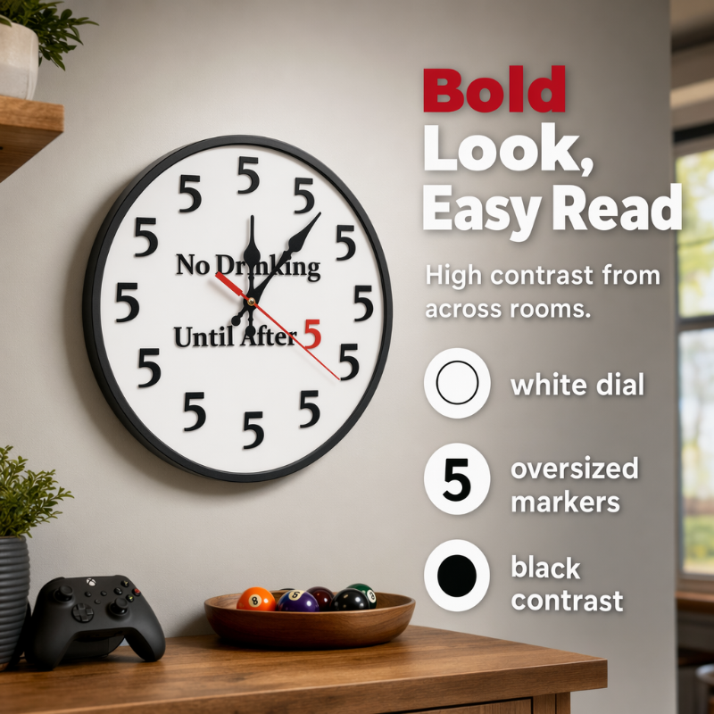 ⏳Limited-time 50% off⏰Novelty Wall Clock for Party Decor Decoration🕔