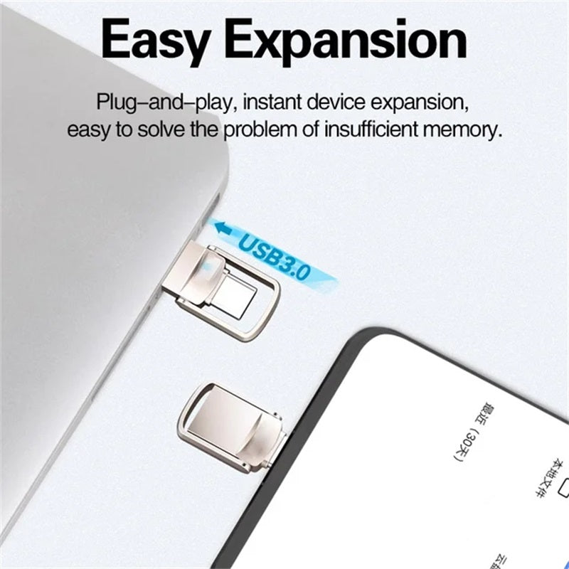 📢📢50% OFF !! ⏰ 【Upgraded】High-Speed Dual Interface USB Flash Drive