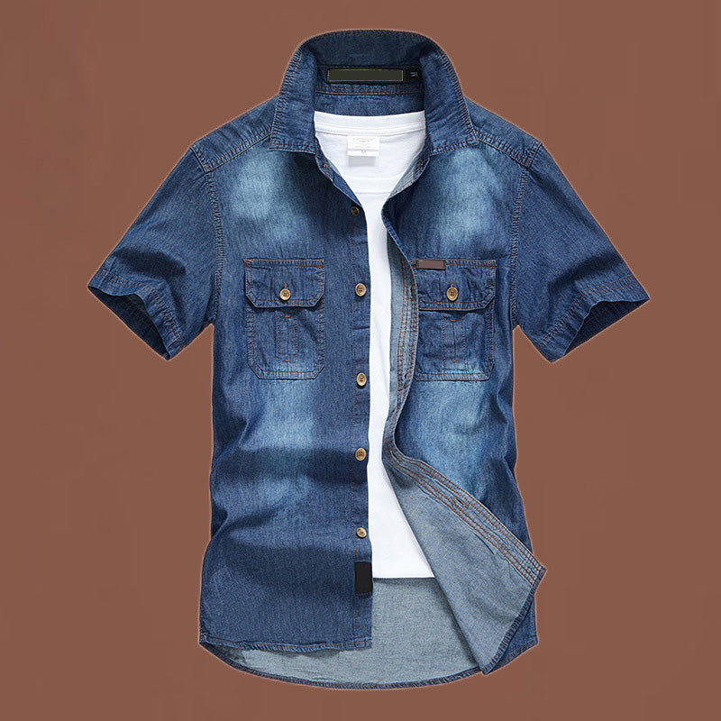 🚨 FINAL HOURS! ⏳ 49% OFF – Built to Last! 👕 Men’s Washed Denim Shirt – Rugged Charm, Effortless Cool 💙