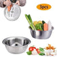 🎉 2026 Sale — Over 42,000 Sold! 🇩🇪 Germany Multifunctional Stainless Steel Basin Set – 3-Piece Kitchen Essential 🍳