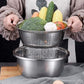 🎉 2026 Sale — Over 42,000 Sold! 🇩🇪 Germany Multifunctional Stainless Steel Basin Set – 3-Piece Kitchen Essential 🍳