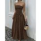 📢📢50% OFF !! 👗 WOMEN'S OFF-SHOULDER POLKA DOT DRESS — Flattering Ruched Waist & Flowing A-Line Evening Wear ✨