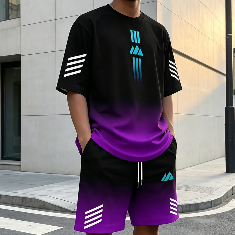 🎨Men's Summer T-Shirt & Shorts Two-Piece Set
