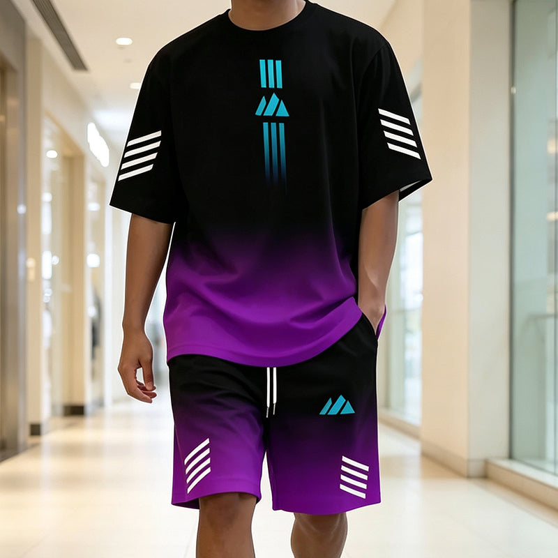🎨Men's Summer T-Shirt & Shorts Two-Piece Set