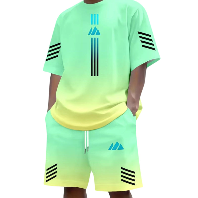 🎨Men's Summer T-Shirt & Shorts Two-Piece Set