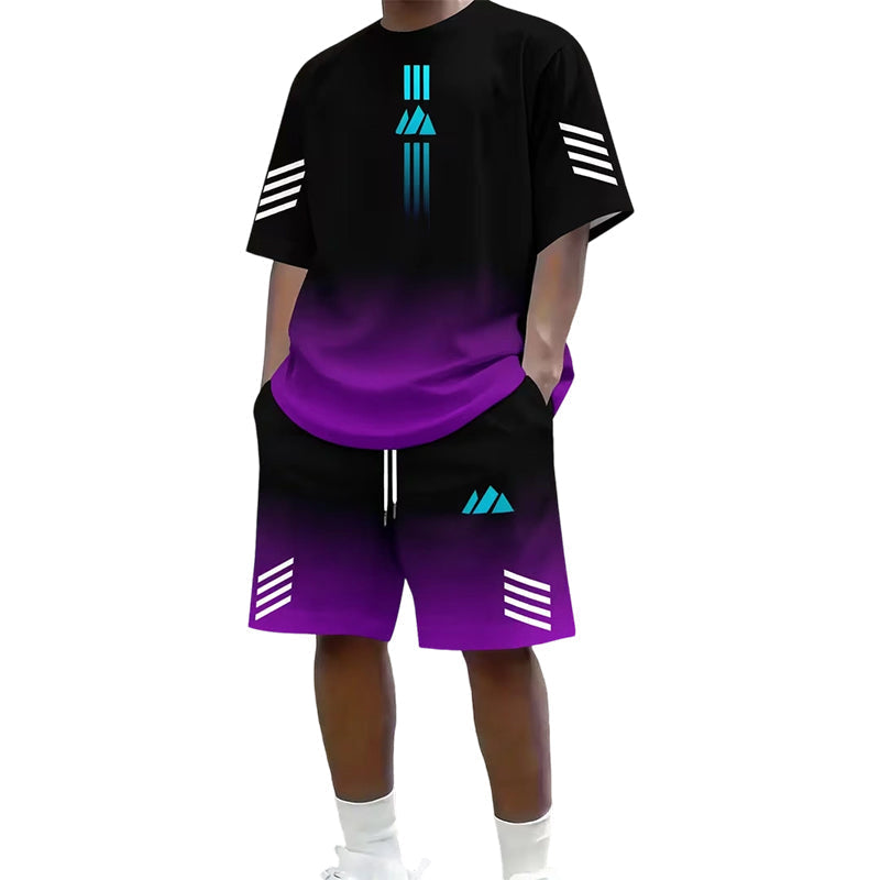 🎨Men's Summer T-Shirt & Shorts Two-Piece Set