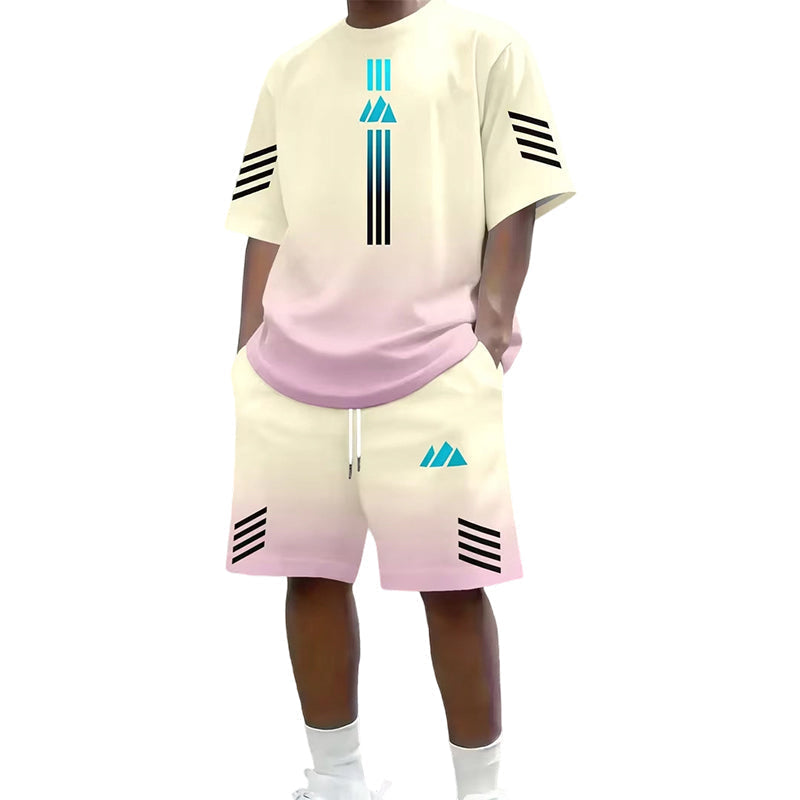 🎨Men's Summer T-Shirt & Shorts Two-Piece Set