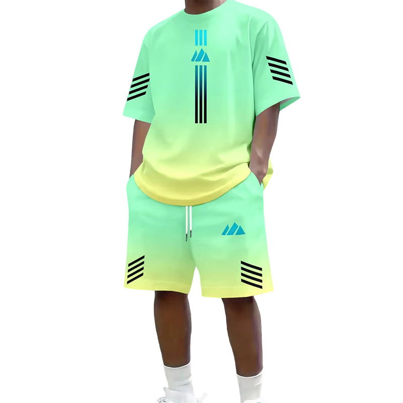 🎨Men's Summer T-Shirt & Shorts Two-Piece Set