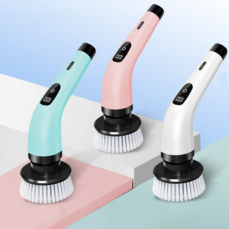 ⏳Limited-Time Special Offer⏰Rechargeable Cleaning Brush Set with Telescopic Pole & 8 Attachments — No Bending Over, No Kneeling, Effortless Cleaning