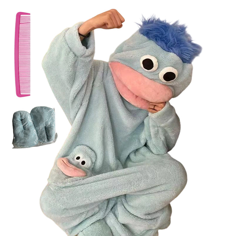 🤪Funny Character Pajamas For Crazy Cozy Nights🎉Cozy Coral Fleece Character Pajamas