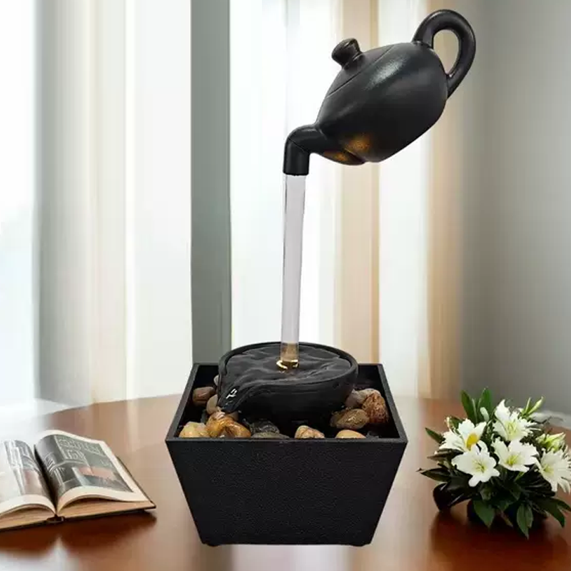 Floating Illusion Teapot Water Fountain Decor