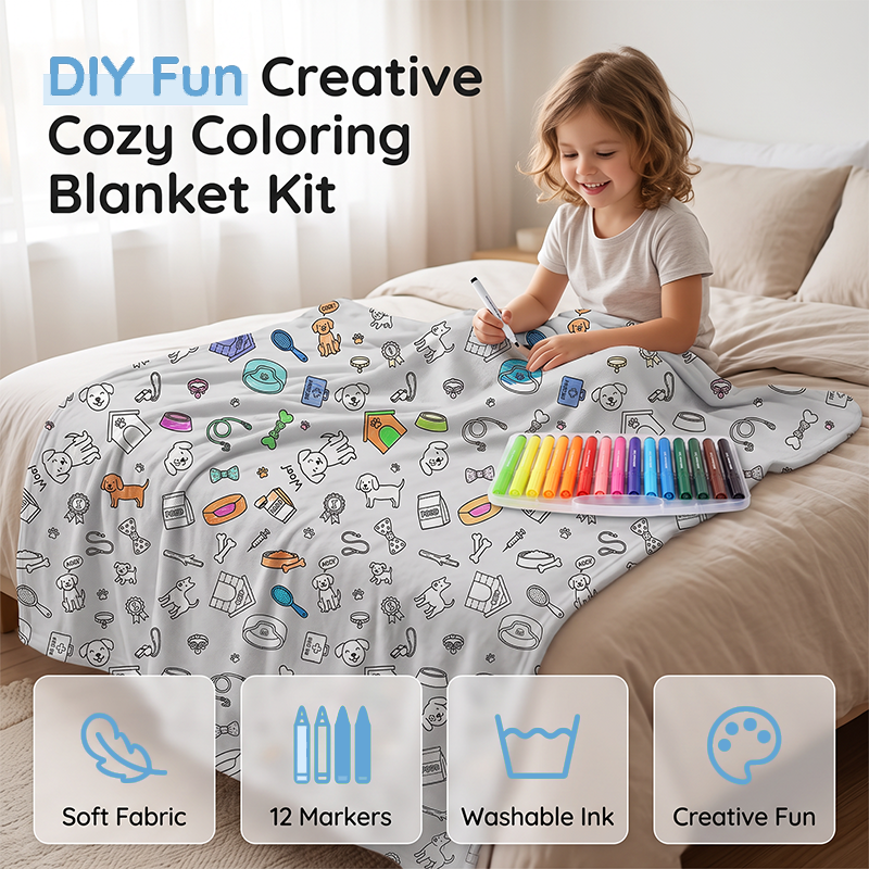 😍Last Day Hot Sales - save 50% OFF🎁 Personalised Colouring Blanket – The Unique DIY Gift They’ll Love