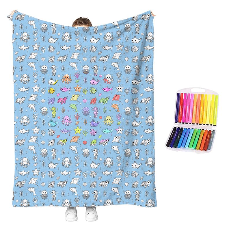 😍Last Day Hot Sales - save 50% OFF🎁 Personalised Colouring Blanket – The Unique DIY Gift They’ll Love