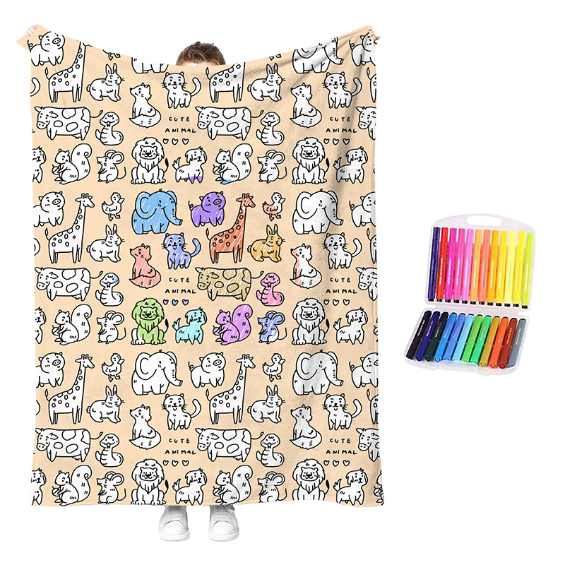 😍Last Day Hot Sales - save 50% OFF🎁 Personalised Colouring Blanket – The Unique DIY Gift They’ll Love