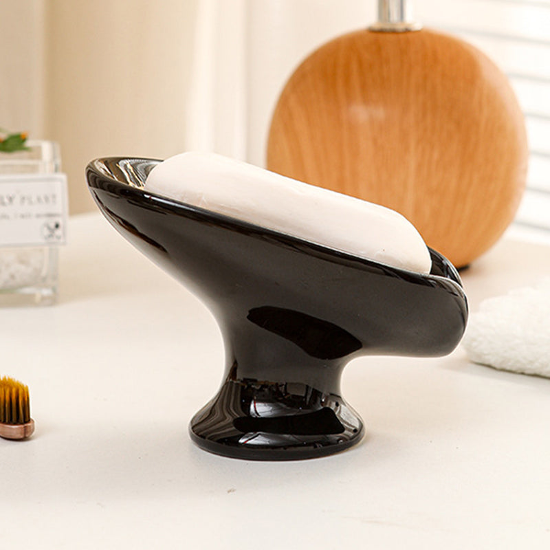 Ceramic Self-Draining Leaf Soap Dish