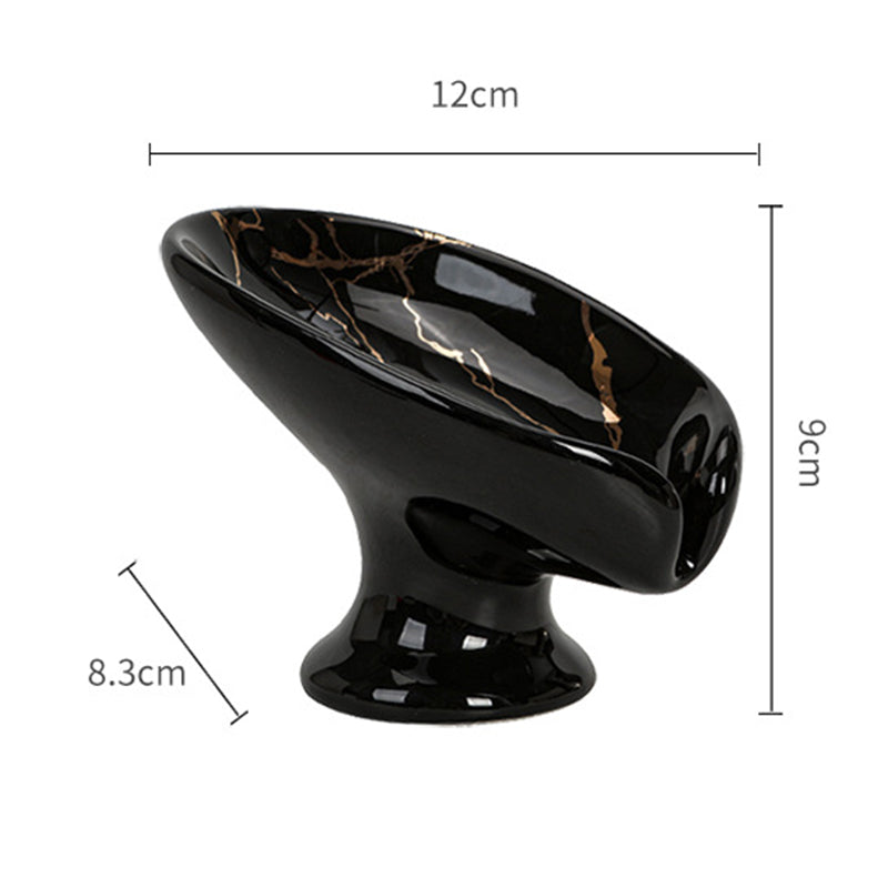 Ceramic Self-Draining Leaf Soap Dish