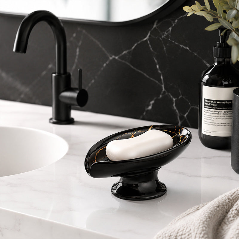 Ceramic Self-Draining Leaf Soap Dish