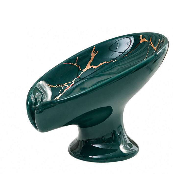 Ceramic Self-Draining Leaf Soap Dish