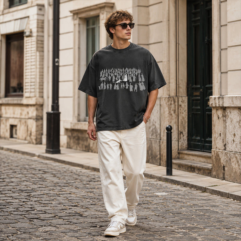 🔥 Pro-Favorite Washed Graphic T-Shirt – Polyester – Breathable 🎯