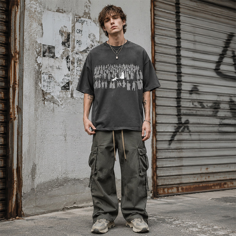 🔥 Pro-Favorite Washed Graphic T-Shirt – Polyester – Breathable 🎯