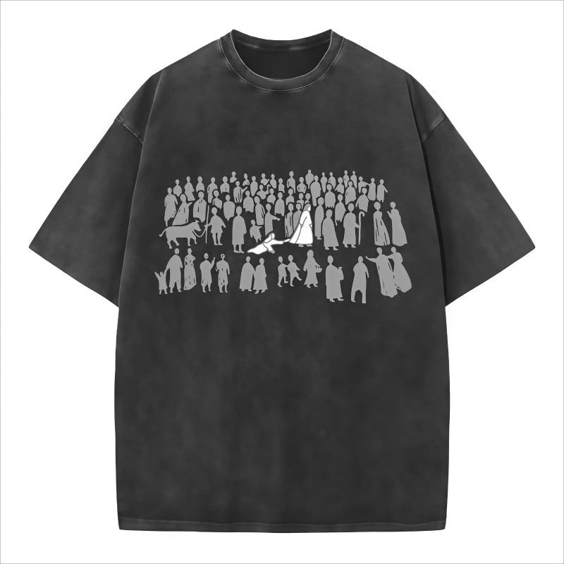 🔥 Pro-Favorite Washed Graphic T-Shirt – Polyester – Breathable 🎯