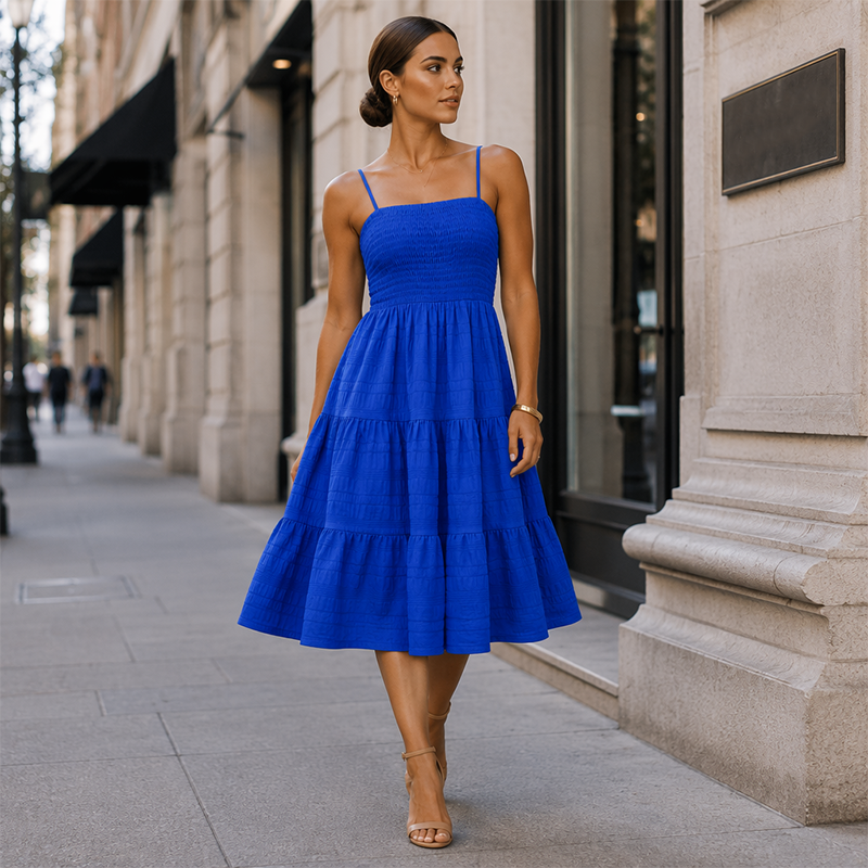 💙👗 50% OFF – TODAY ONLY! Sleeveless Smocked Mini Dress – stretchy, comfortable, cute – your new summer favorite. ☀️💨