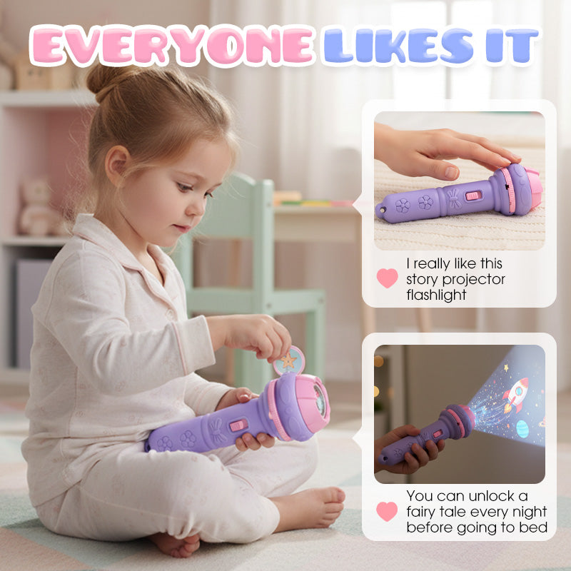 📢📢50% OFF !! ⏰Early Education Projector Torch for Kids 🔦 Click, Project & Learn – A Pocket-Sized Nighttime Adventure ✨