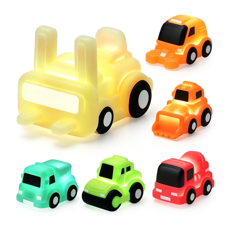 Light-Up Bath Toys Floating Vinyl Vehicle Set