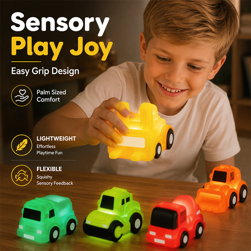Light-Up Bath Toys Floating Vinyl Vehicle Set