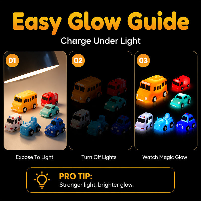 Light-Up Bath Toys Floating Vinyl Vehicle Set