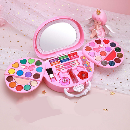 💄Kids Washable Makeup Toy Set with Portable Pink Handbag