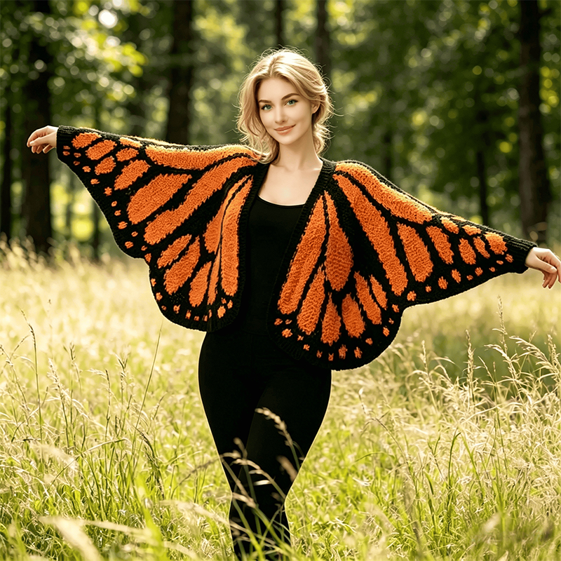 🦋Women's Butterfly Wing Knit Cardigan🧶Artistic Outerwear