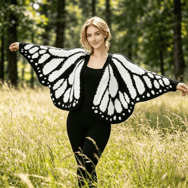 🦋Women's Butterfly Wing Knit Cardigan🧶Artistic Outerwear