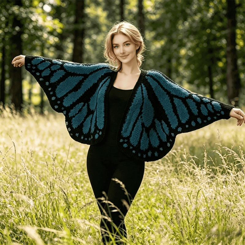 🦋Women's Butterfly Wing Knit Cardigan🧶Artistic Outerwear