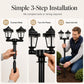 🏮Retro Solar Garden Lights Outdoor Double Head Hexagonal Street Lamp
