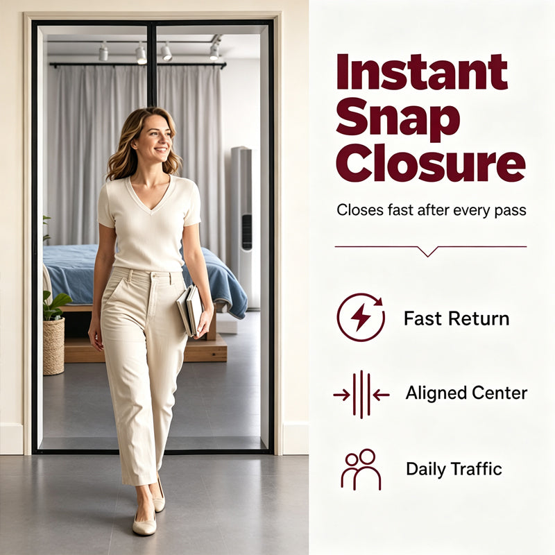 🔥Limited time 50% off！🦟Block all mosquitoes and insects！🚪Hands-Free Magnetic Screen Door