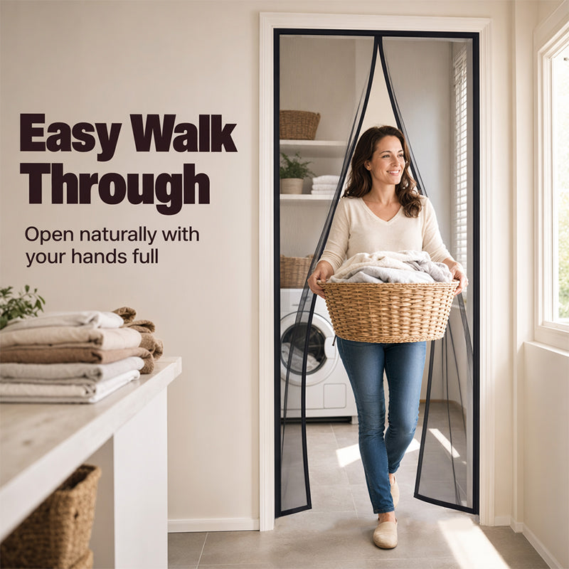 🔥Limited time 50% off！🦟Block all mosquitoes and insects！🚪Hands-Free Magnetic Screen Door